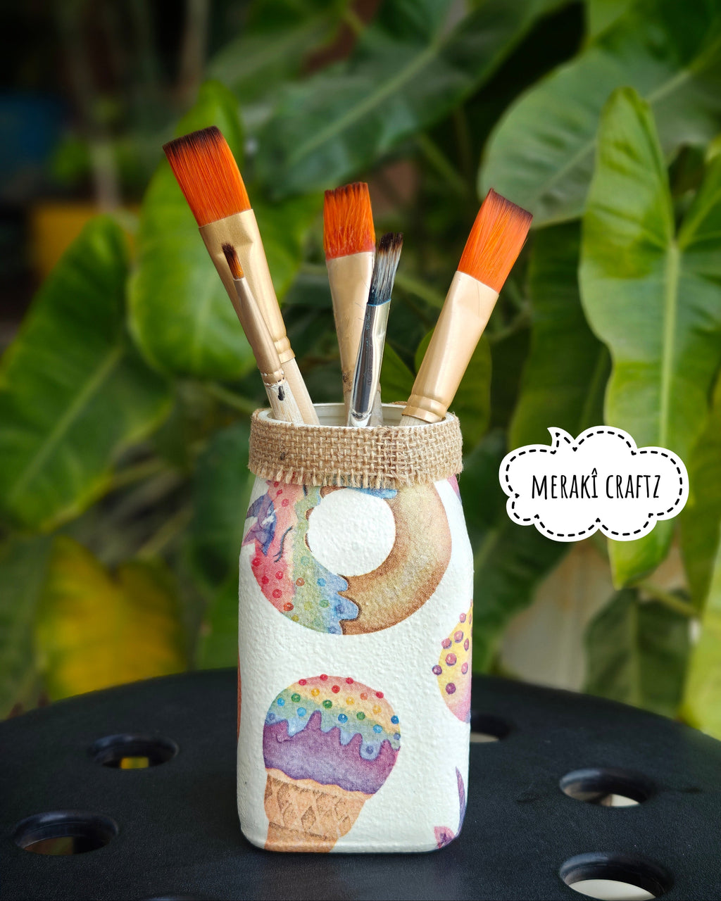 Handcrafted Upcycled Glass Jar –