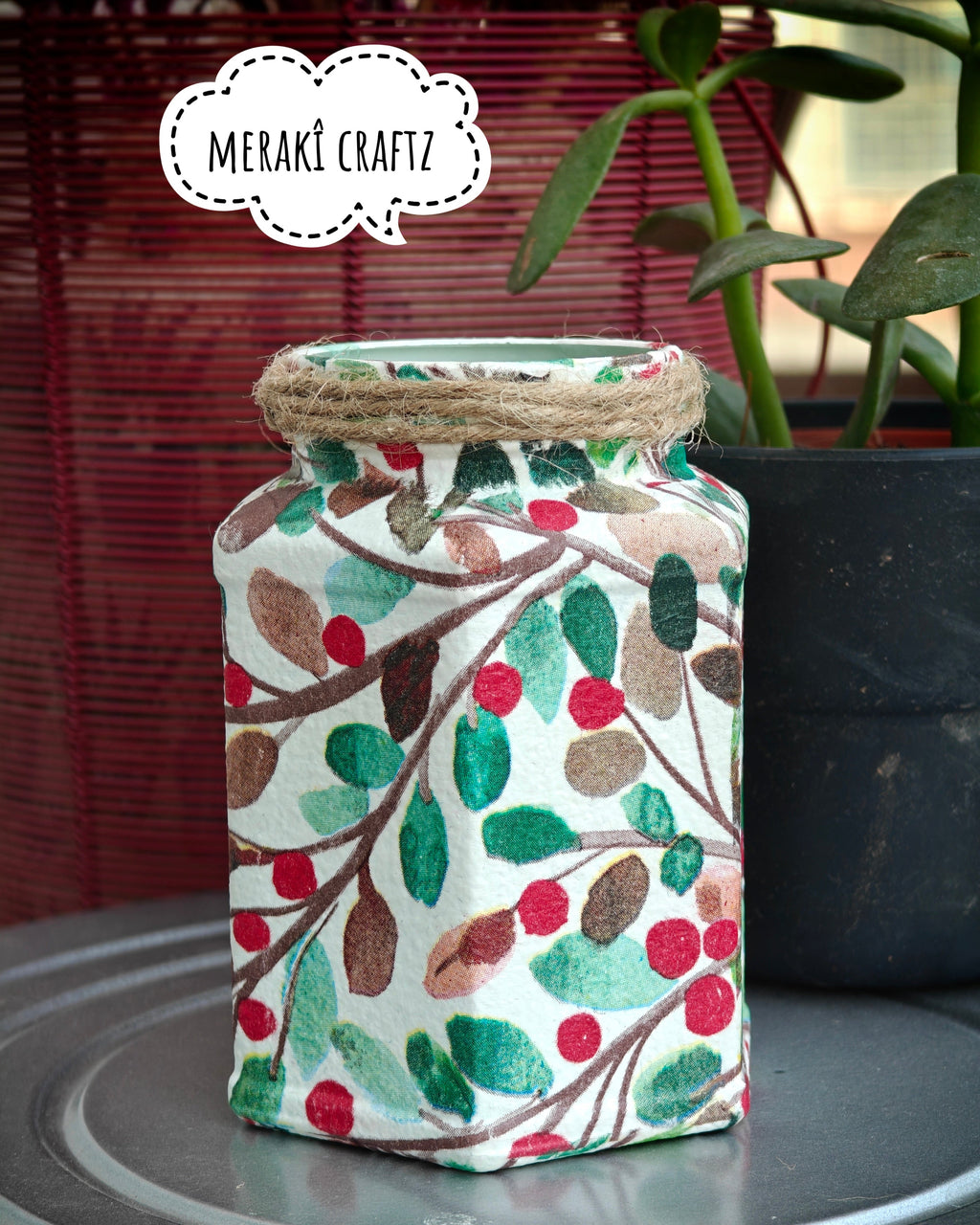 Handcrafted Upcycled Glass Jars – Woodland Berry Botanical Collection
