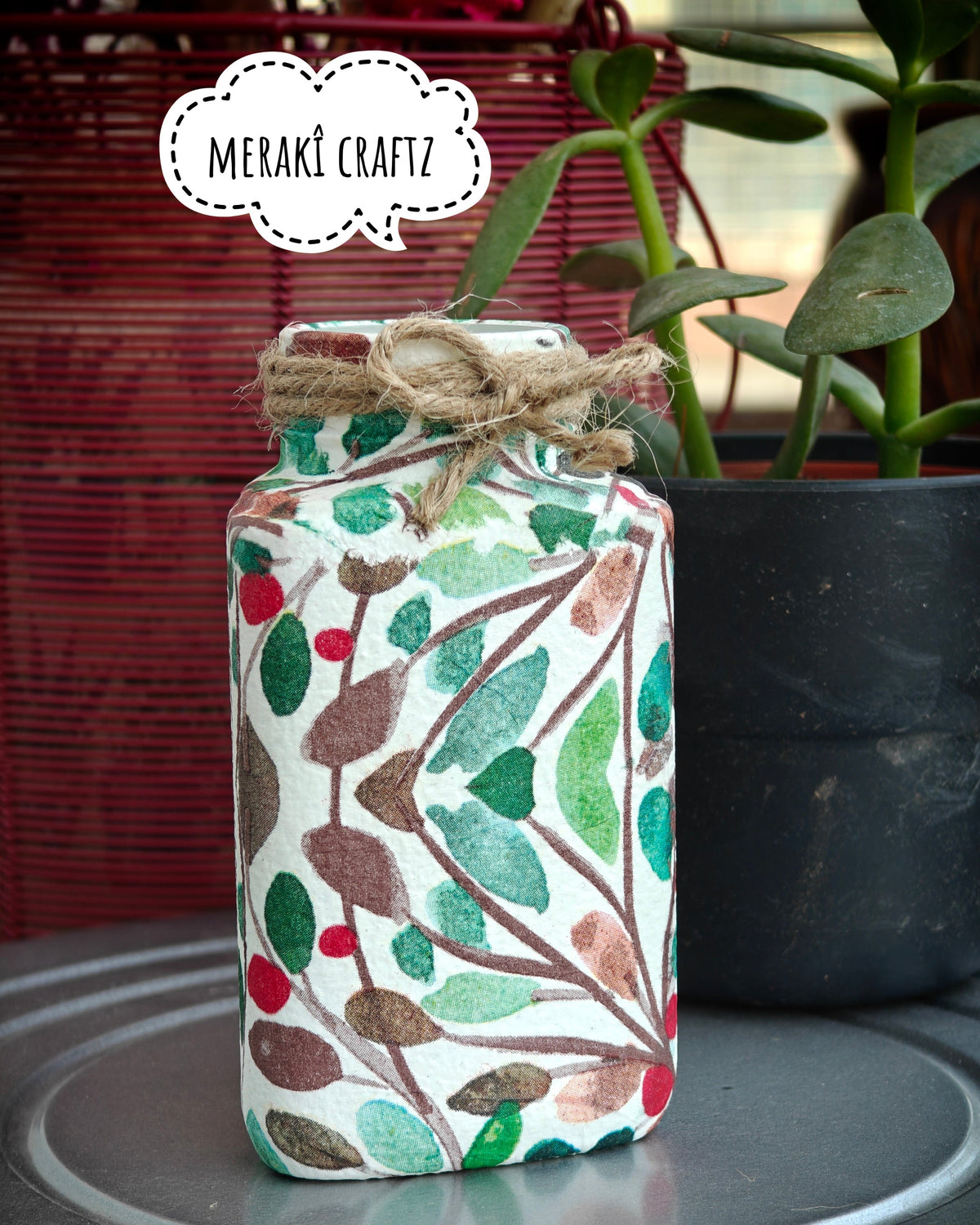 Handcrafted Upcycled Glass Jars – Woodland Berry Botanical Collection