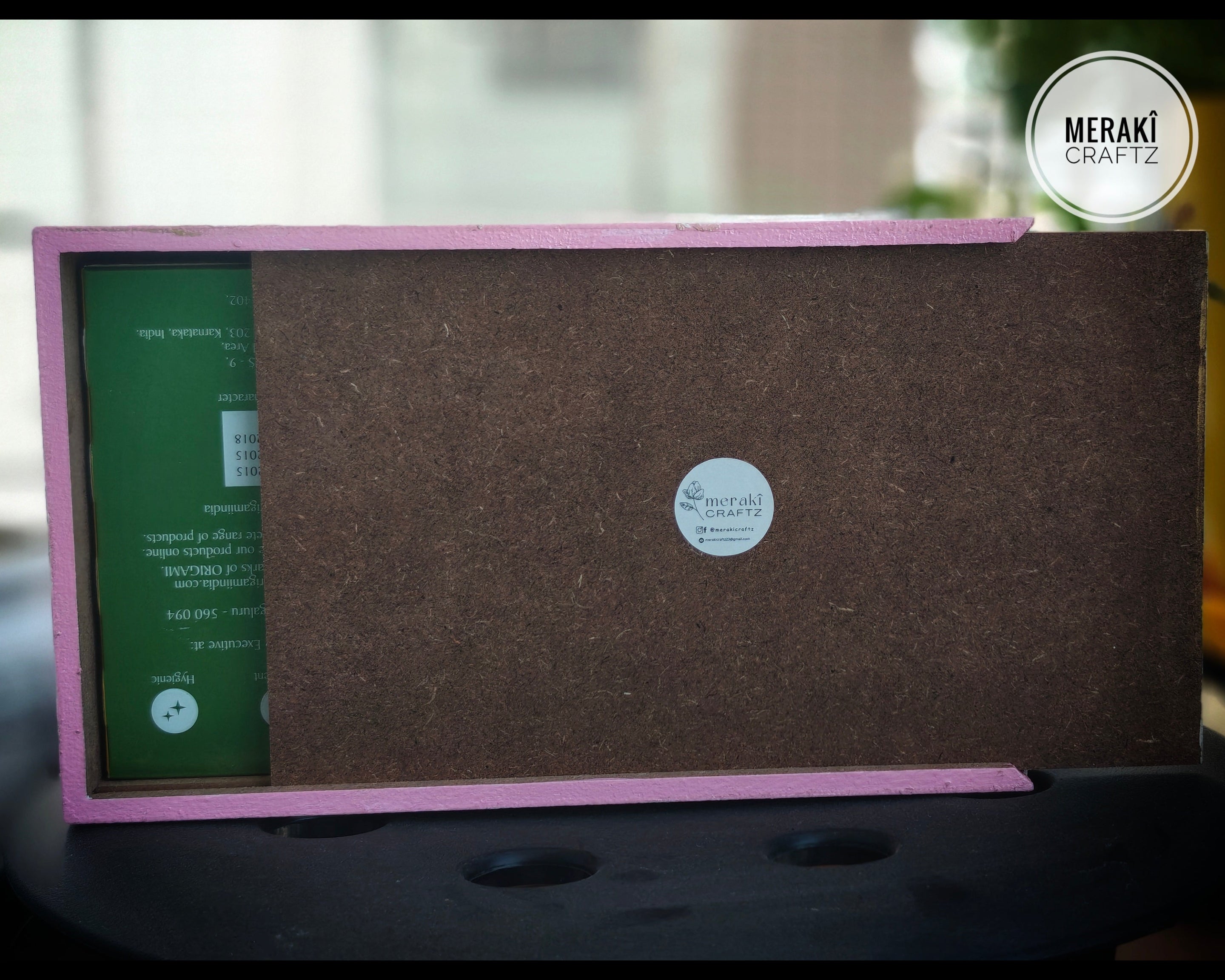 Decoupaged MDF Tissue Box Holder – Cherry Blossom Bird Garden