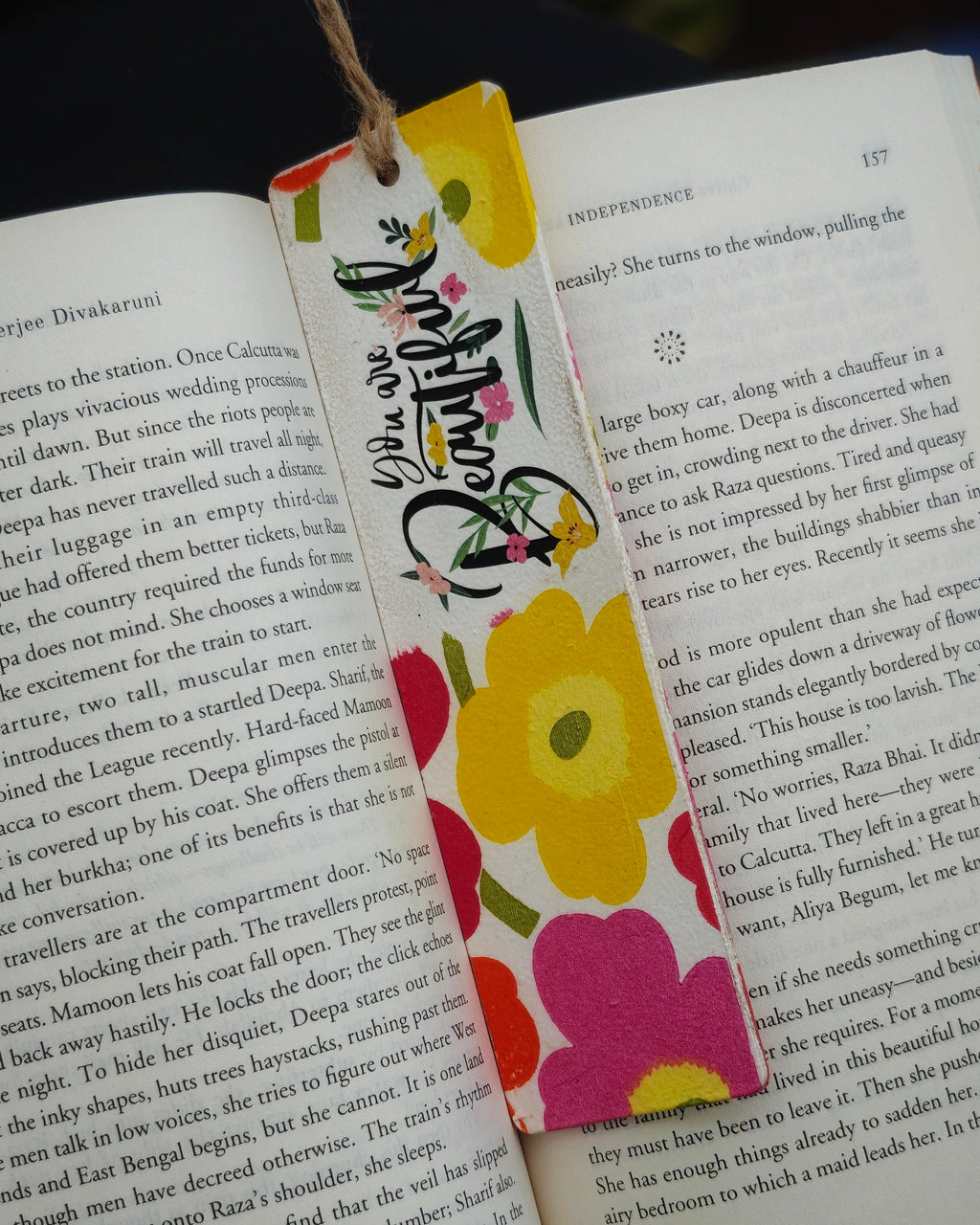 Handcrafted Double-Sided Decoupaged MDF Bookmark – Hope