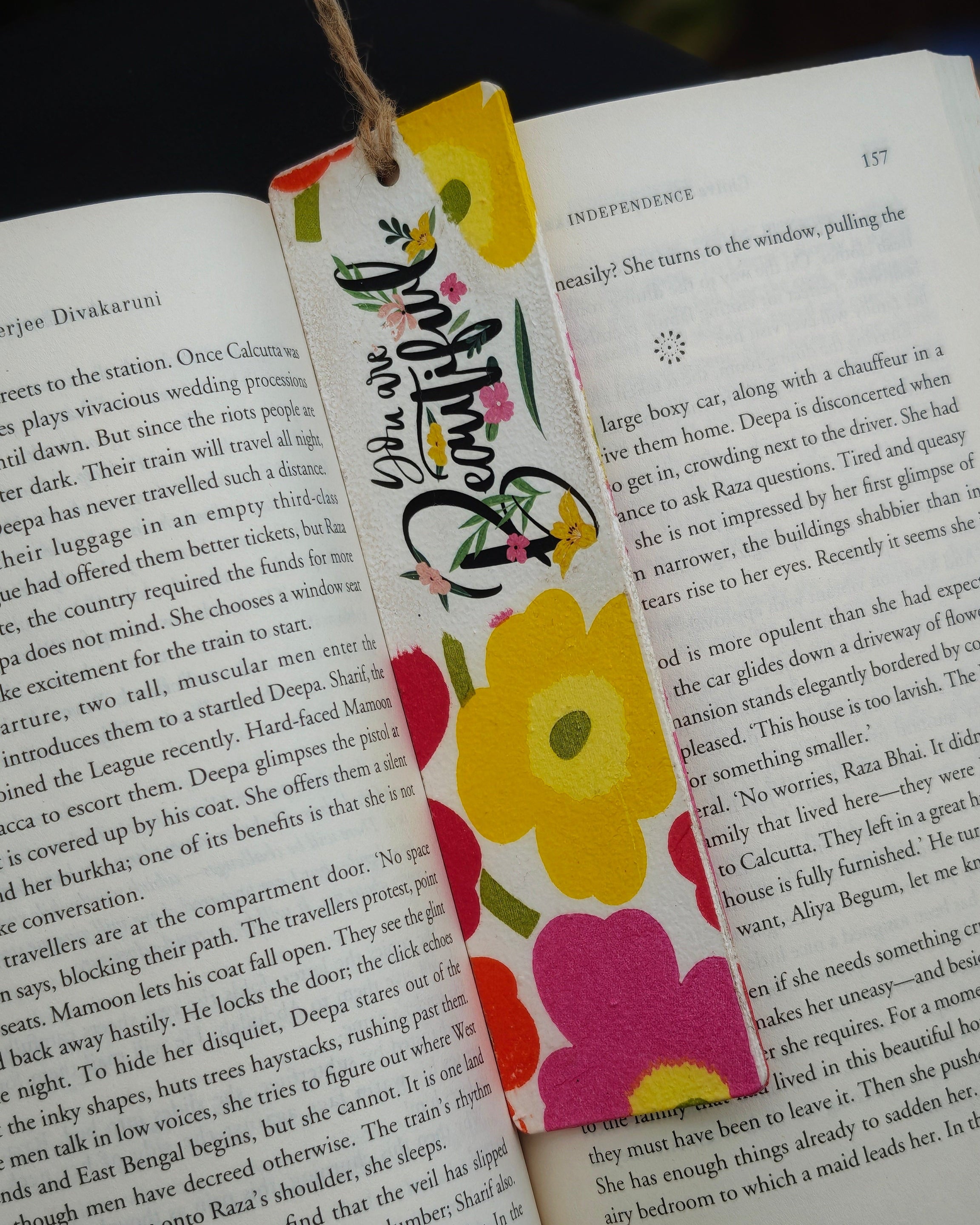 Handcrafted Double-Sided Decoupaged MDF Bookmark – Xmas Mood