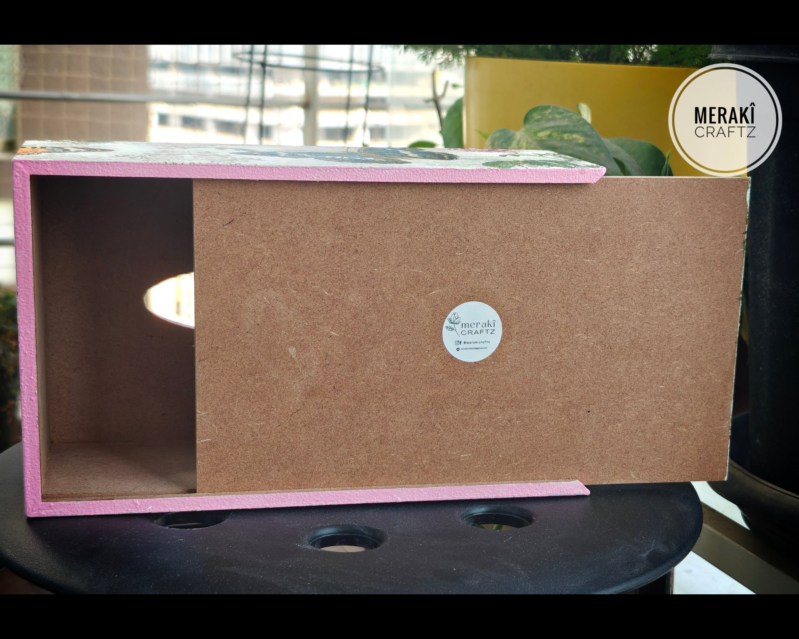 Handcrafted Decoupaged MDF Tissue Box Holder – Vintage Butterfly