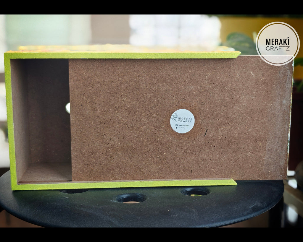 Decoupaged MDF Tissue Box Holder – Farmhouse Chicken Garden