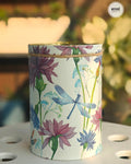 Handcrafted Upcycled Decoupaged Tin Container – Wildflower Garden