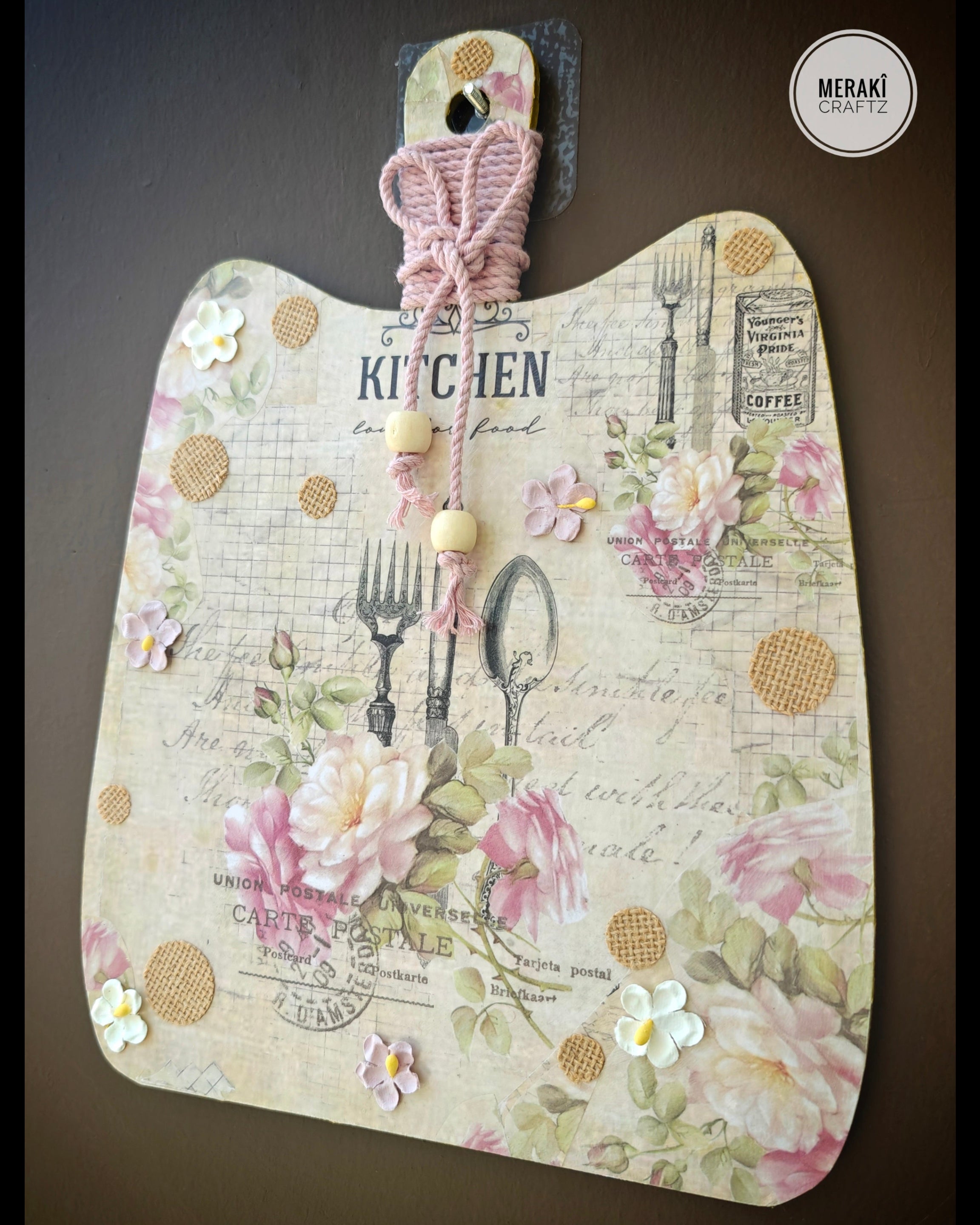 Kitchen Wall Decor - Vintage Floral Kitchen Charm