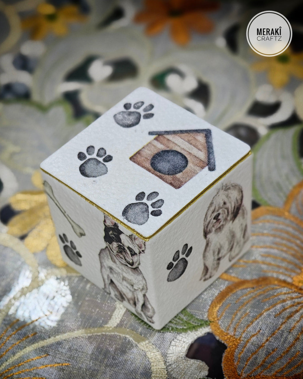 Handcrafted Upcycled Decorative Storage Box – Paws & Whiskers Keepsake