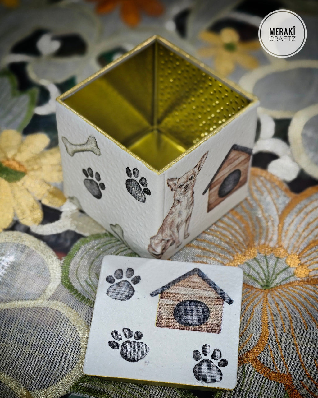 Handcrafted Upcycled Decorative Storage Box – Paws & Whiskers Keepsake