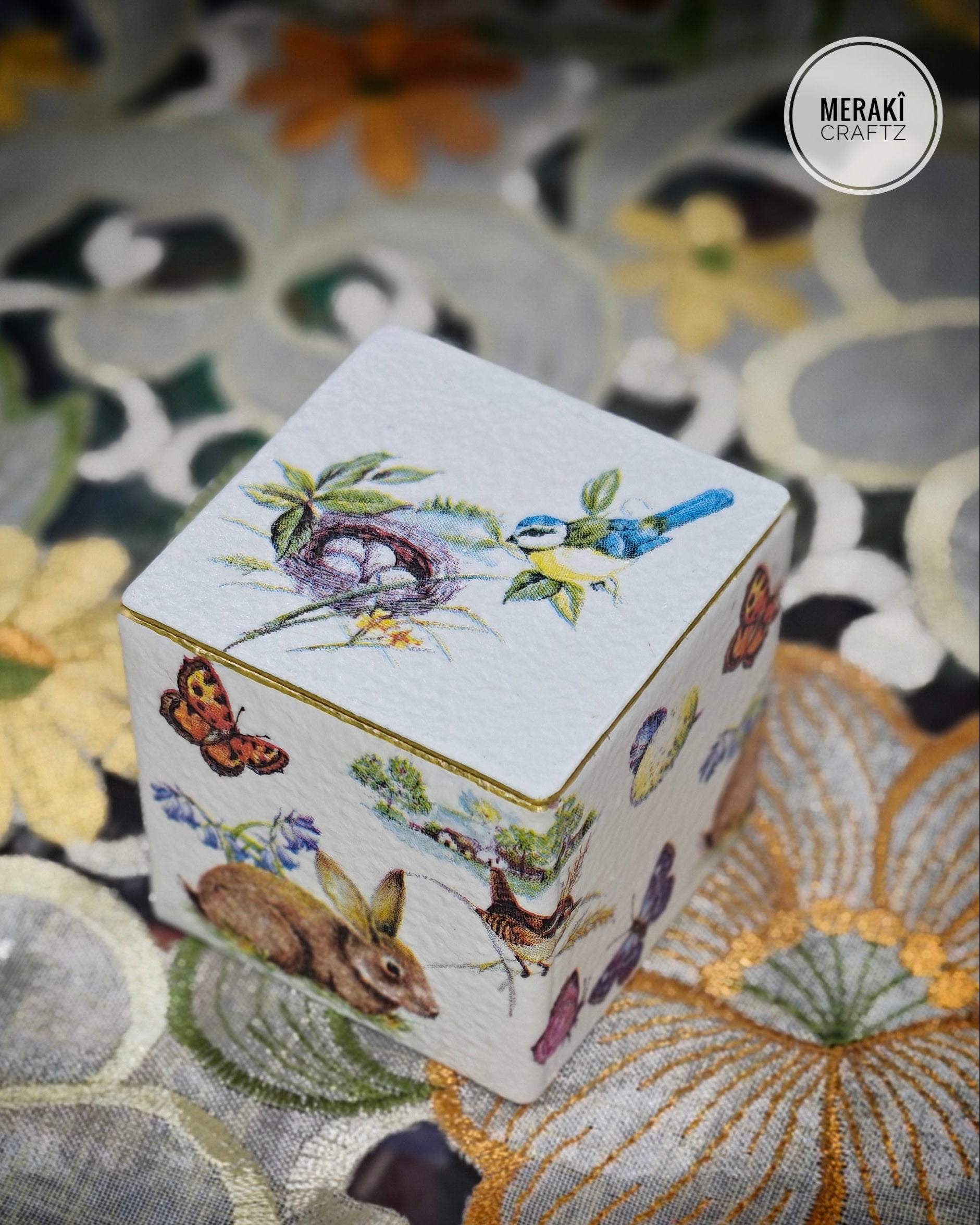 Handcrafted Upcycled Decorative Storage Box – Paws & Whiskers Keepsake (Copy)