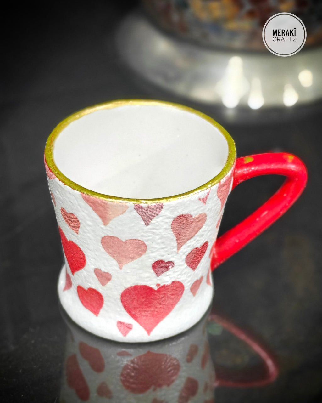 Handcrafted Upcycled Decorative Cup – Heartfelt Treasures