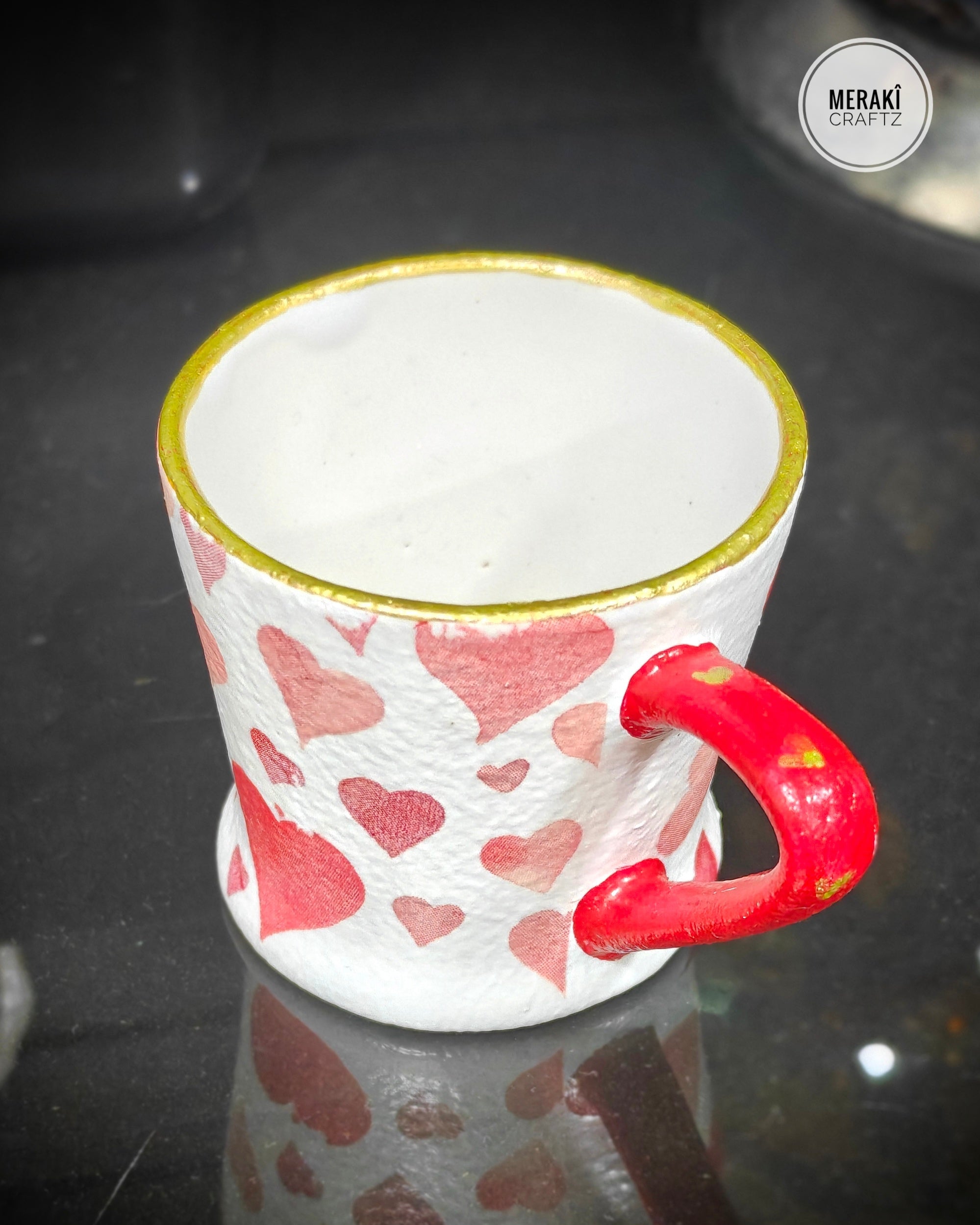 Handcrafted Upcycled Decorative Cup – Heartfelt Treasures