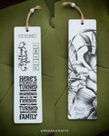 Handcrafted Double-Sided Decoupaged MDF Bookmark – Friendship