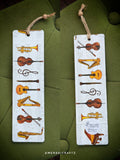 Handcrafted Double-Sided Decoupaged MDF Bookmark – Musical