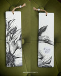 Handcrafted Double-Sided Decoupaged MDF Bookmark – Botanical Sketch