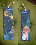 Handcrafted Double-Sided Decoupaged MDF Bookmark – Ramadan Nights