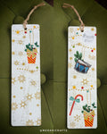 Handcrafted Double-Sided Decoupaged MDF Bookmark – Xmas Mood