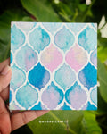 Handcrafted Blue Pattern Decoupage Coasters