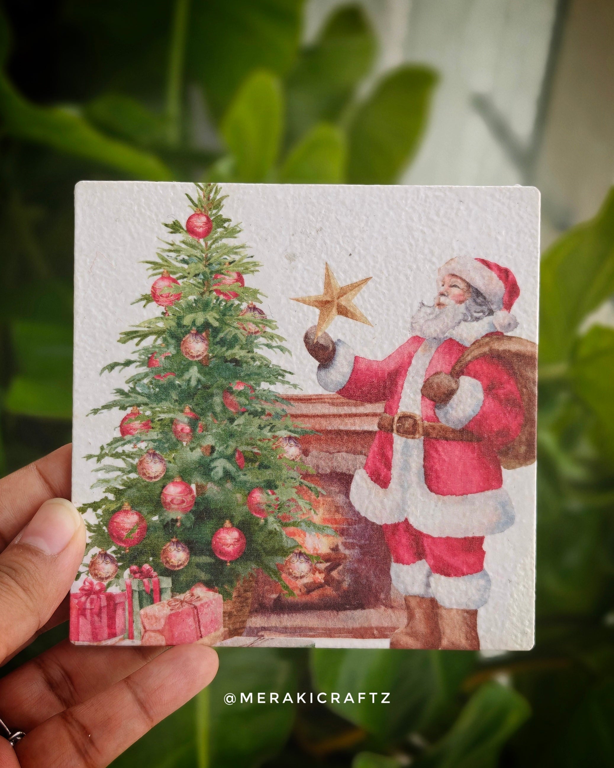 Handcrafted Christmas Decoupage Coasters