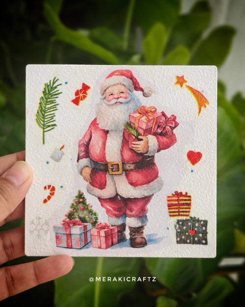 Handcrafted Christmas Decoupage Coasters