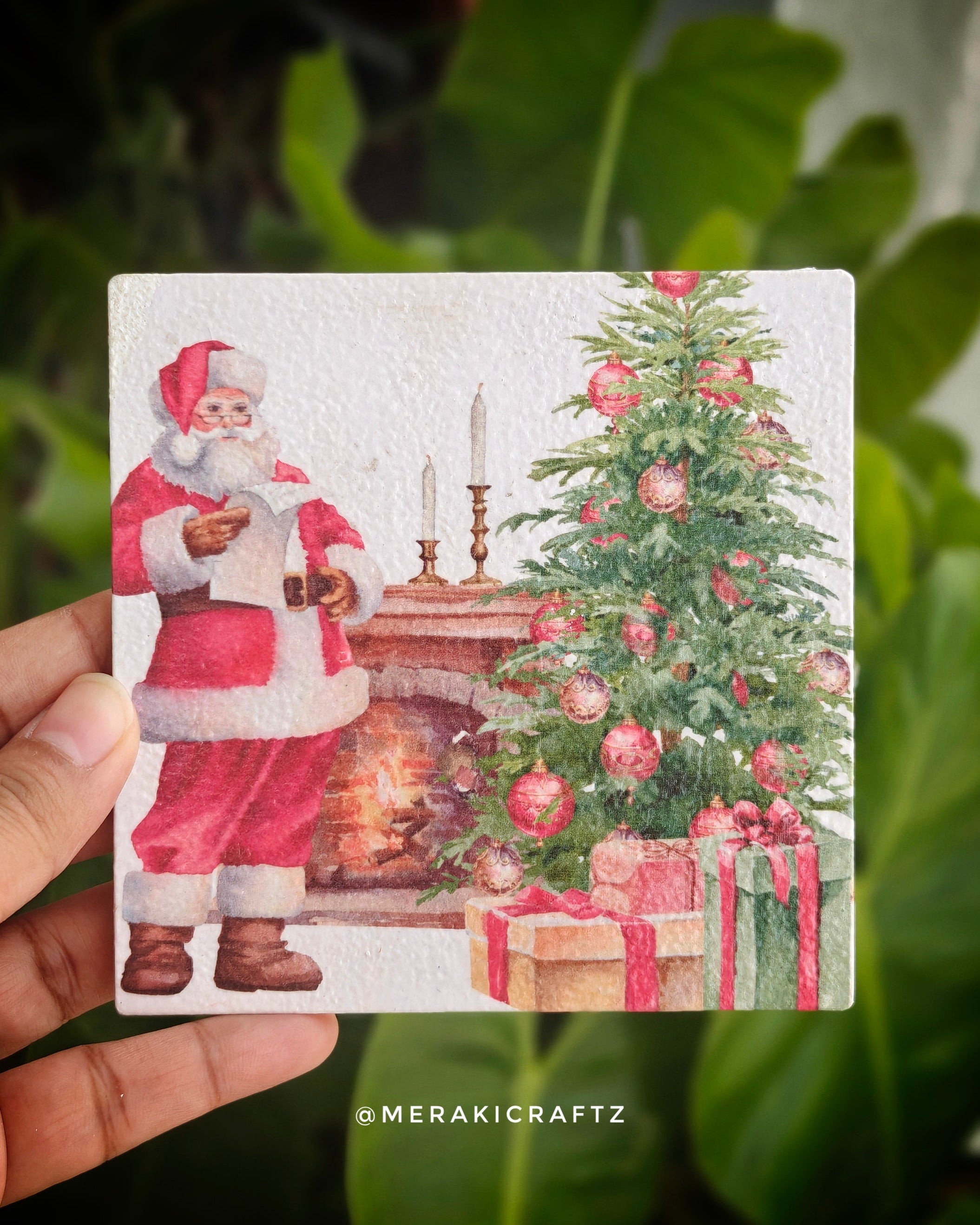 Handcrafted Christmas Decoupage Coasters