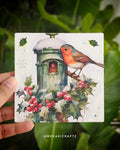 Handcrafted Christmas Robin Decoupage Coasters