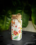 Handcrafted Upcycled Glass Jar – Autumn Wildflower Bloom