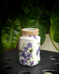 Handcrafted Upcycled Glass Jar – Lavender Meadow Bloom