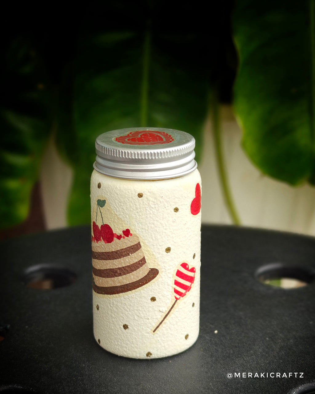 Handcrafted Upcycled Glass Jar – Love You to the Moon