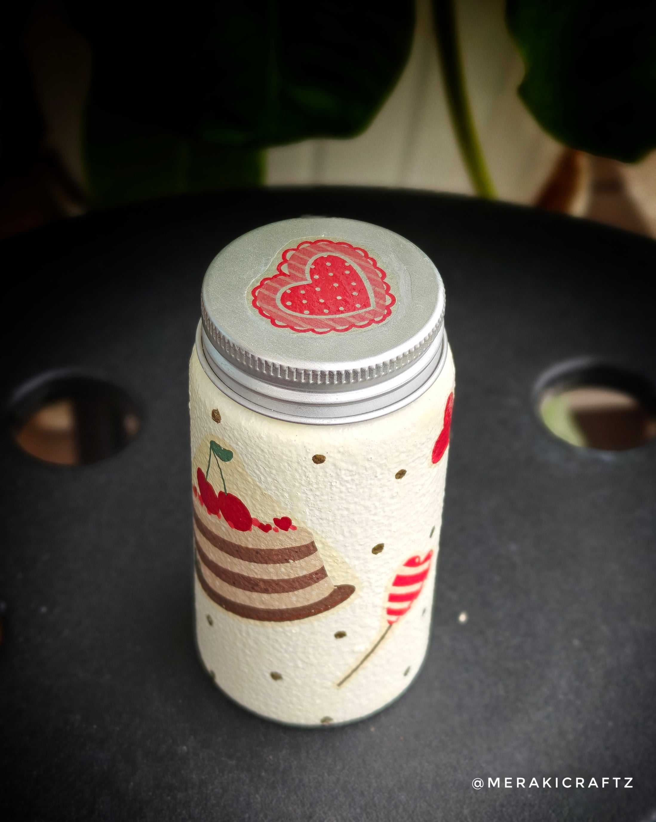 Handcrafted Upcycled Glass Jar – Love You to the Moon