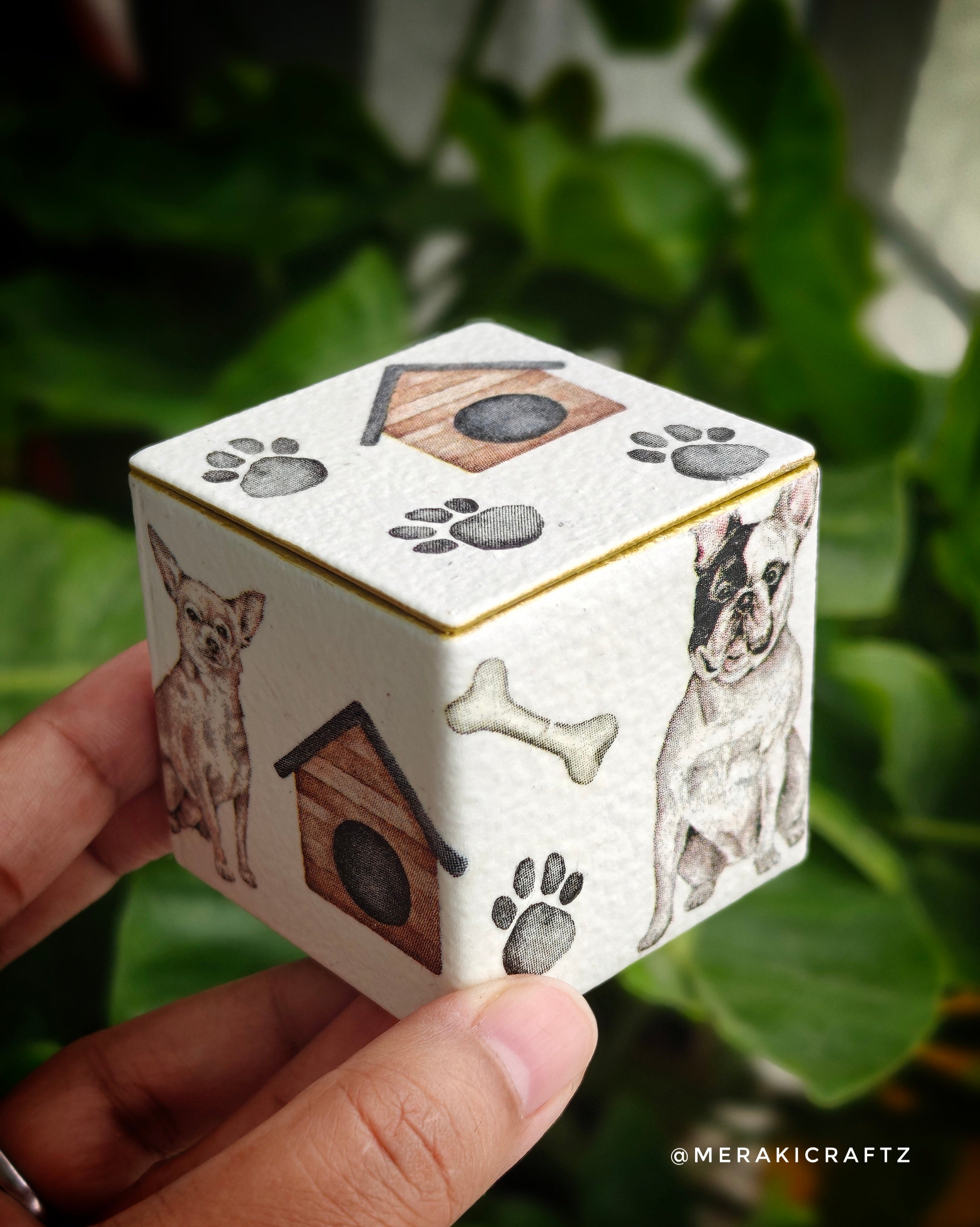Handcrafted Upcycled Decorative Storage Box – Paws & Whiskers Keepsake
