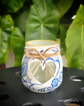 Handcrafted Upcycled Glass Jar Lantern & Organiser – Blue Bird Garden