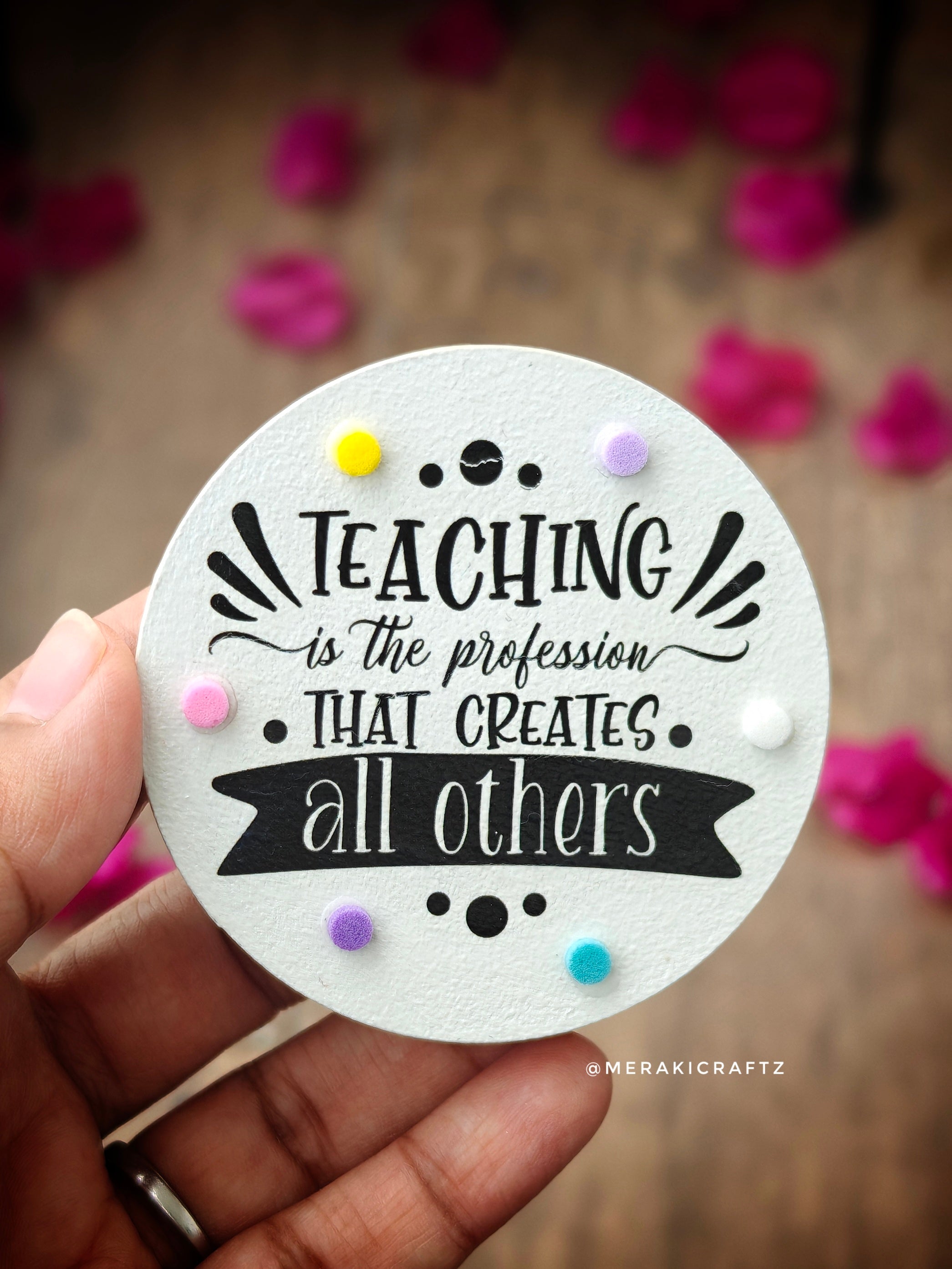 Handcrafted Teachers Special MDF Fridge Magnets – Medium
