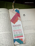 Handcrafted Double-Sided Decoupaged MDF Bookmark – Celebrating Teachers