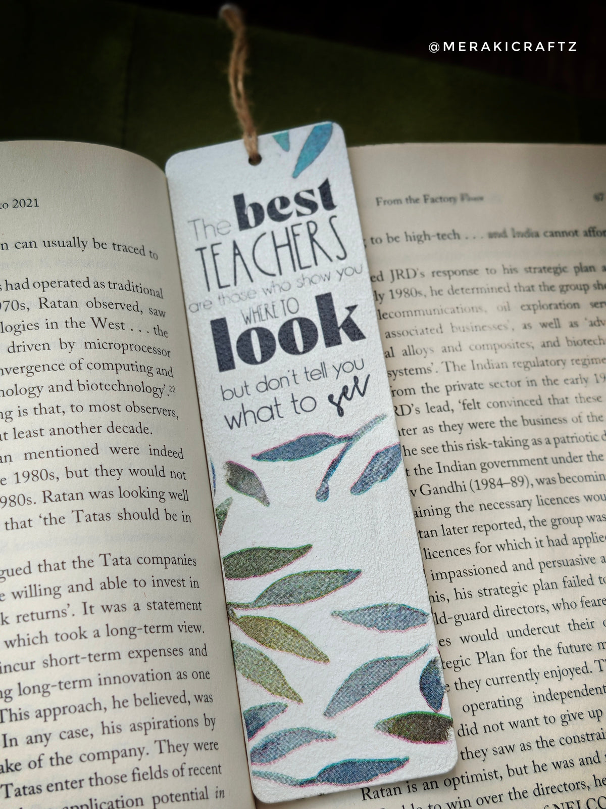Handcrafted Double-Sided Decoupaged MDF Bookmark – A Teacher’s Lasting Impact