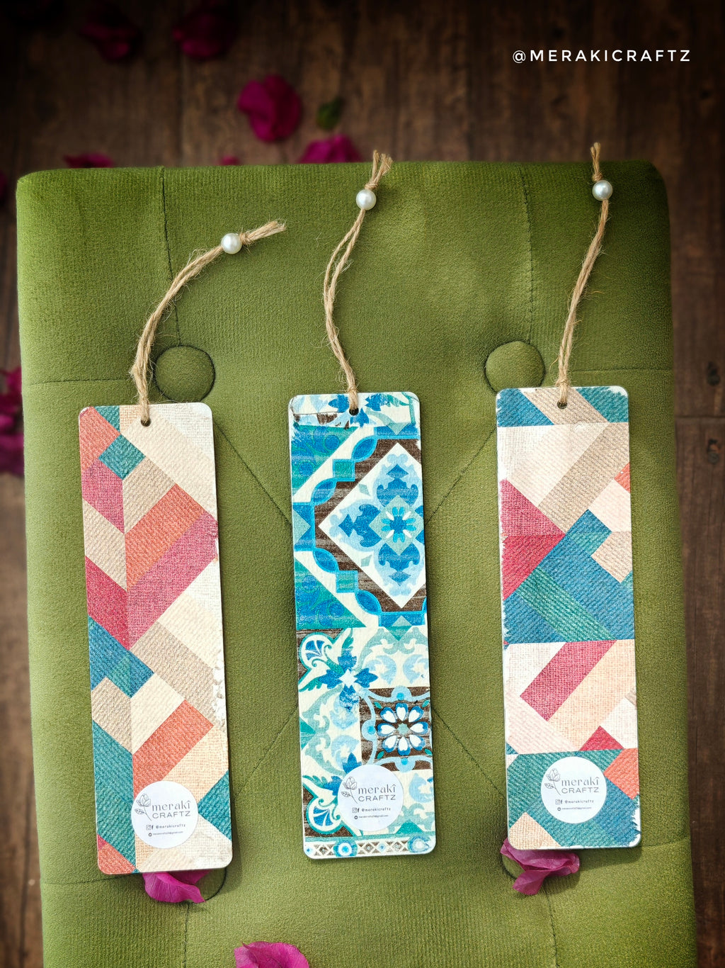 Handcrafted Double-Sided Decoupaged MDF Bookmark – Celebrating Teachers