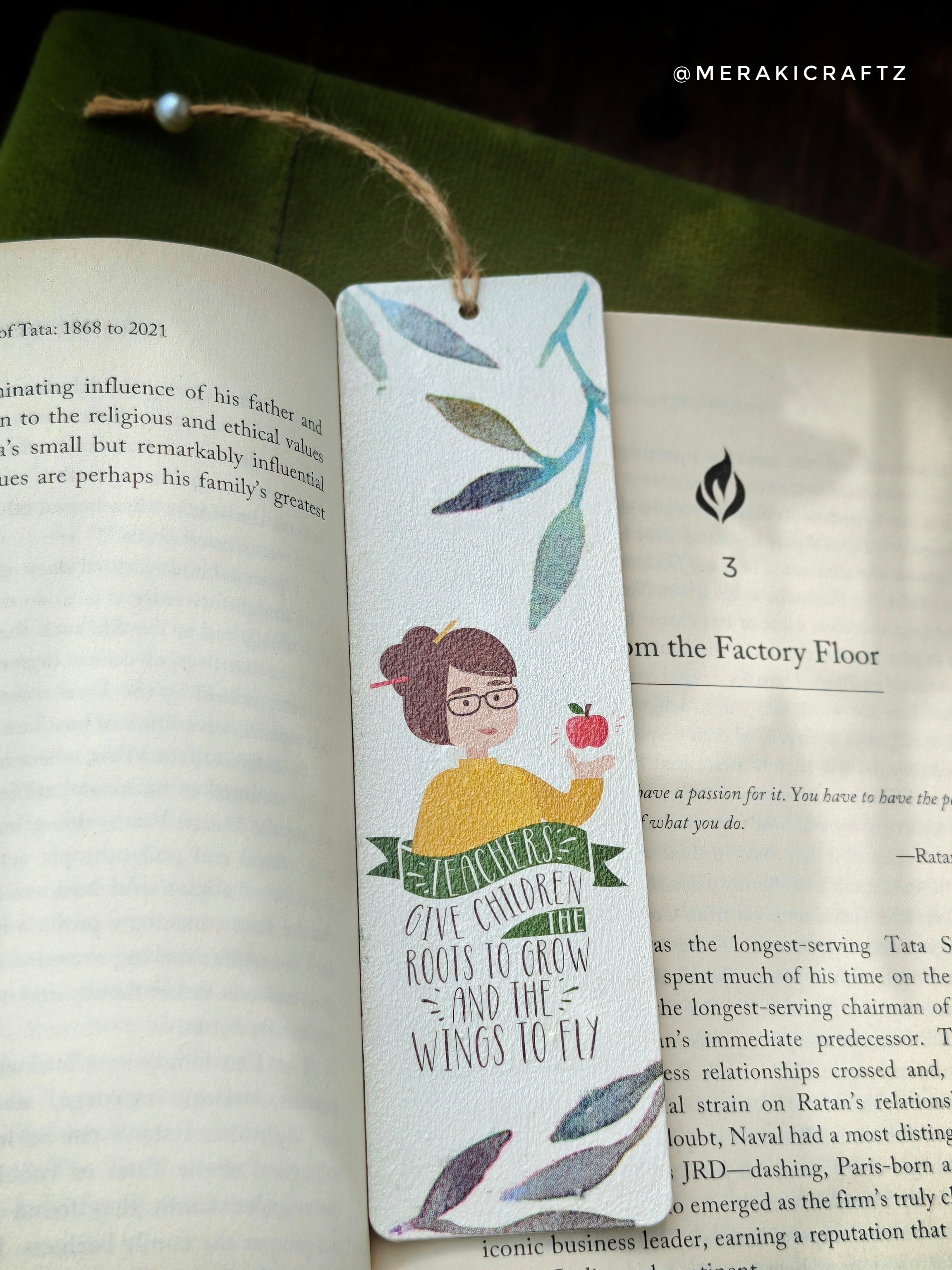 Handcrafted Double-Sided Decoupaged MDF Bookmark – A Teacher’s Lasting Impact
