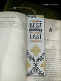 Handcrafted Double-Sided Decoupaged MDF Bookmark – Inspirational Teachers