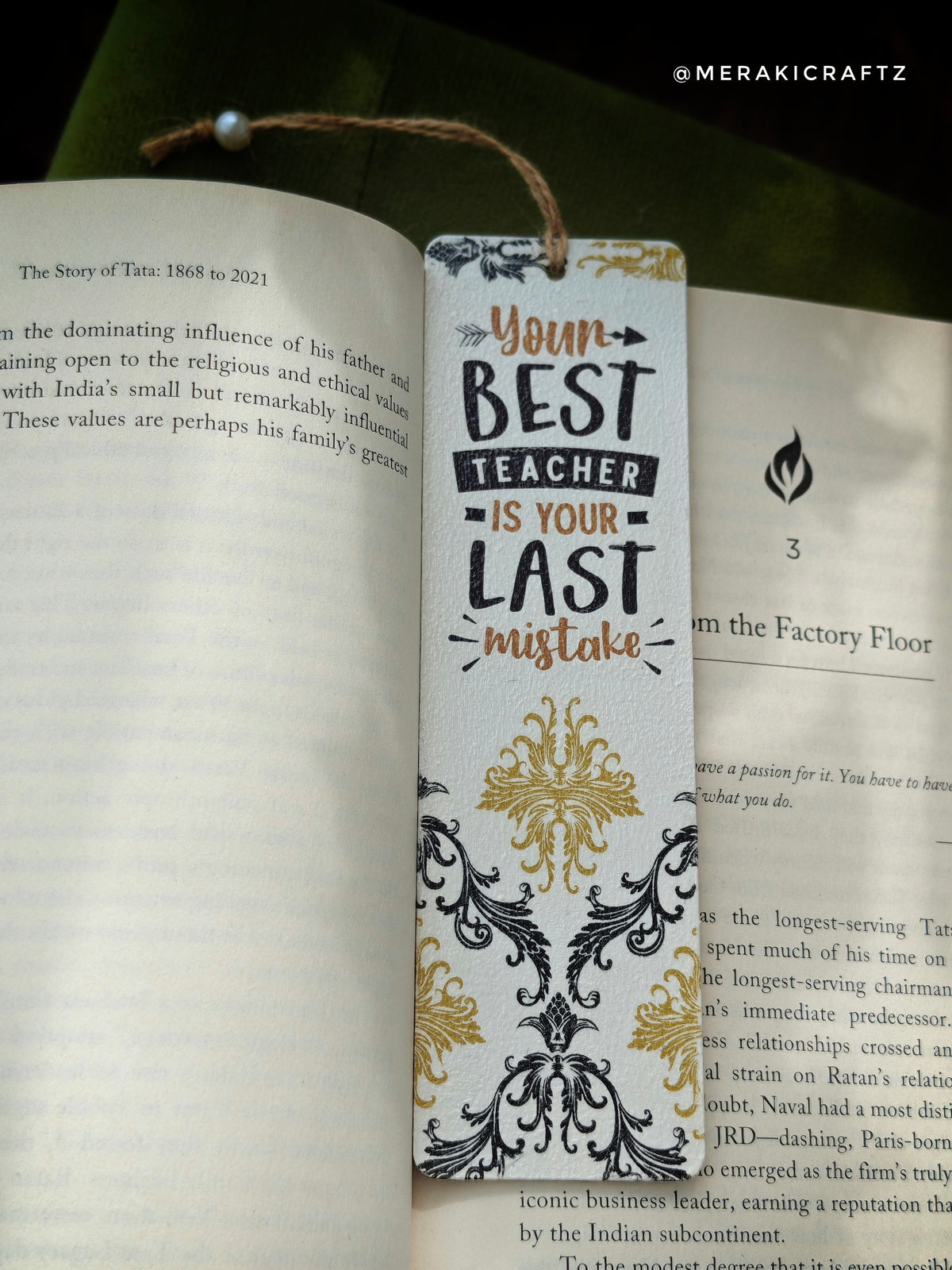 Handcrafted Double-Sided Decoupaged MDF Bookmark – Inspirational Teachers