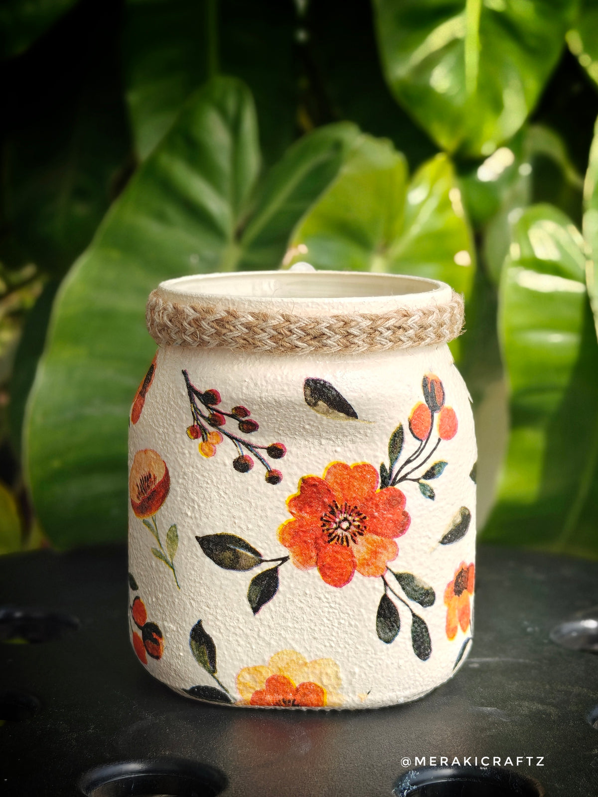 Handcrafted Upcycled Glass Jar Organiser – Enjoy the Journey
