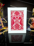 Handcrafted Assamese Gamosa Framed Art – Heritage Souvenir